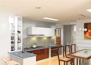 Bếp và kệ rượu